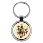 Vintage-antique-plate-china Key Chain (Round)