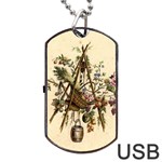 Vintage-antique-plate-china Dog Tag USB Flash (Two Sides)
