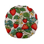 Strawberry-fruits Standard 15  Premium Flano Round Cushions
