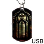 Stained Glass Window Gothic Dog Tag USB Flash (One Side)