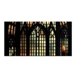 Stained Glass Window Gothic Satin Wrap 35  x 70 