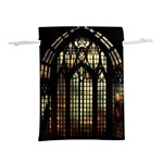 Stained Glass Window Gothic Lightweight Drawstring Pouch (S)