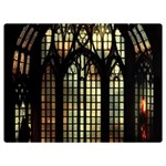 Stained Glass Window Gothic Two Sides Premium Plush Fleece Blanket (Baby Size)