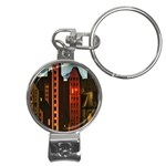 Sci-fi Futuristic Science Fiction City Neon Scene Artistic Technology Machine Fantasy Gothic Town Bu Nail Clippers Key Chain
