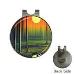 Outdoors Night Moon Full Moon Trees Setting Scene Forest Woods Light Moonlight Nature Wilderness Lan Hat Clips with Golf Markers