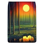 Outdoors Night Moon Full Moon Trees Setting Scene Forest Woods Light Moonlight Nature Wilderness Lan Removable Flap Cover (L)