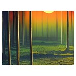 Outdoors Night Moon Full Moon Trees Setting Scene Forest Woods Light Moonlight Nature Wilderness Lan Two Sides Premium Plush Fleece Blanket (Baby Size)