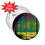 Nature Swamp Water Sunset Spooky Night Reflections Bayou Lake 2.25  Buttons (100 pack) 