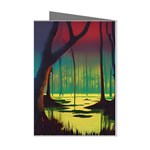 Nature Swamp Water Sunset Spooky Night Reflections Bayou Lake Mini Greeting Cards (Pkg of 8)
