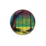 Nature Swamp Water Sunset Spooky Night Reflections Bayou Lake Hat Clip Ball Marker