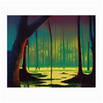 Nature Swamp Water Sunset Spooky Night Reflections Bayou Lake Small Glasses Cloth