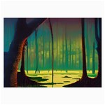 Nature Swamp Water Sunset Spooky Night Reflections Bayou Lake Large Glasses Cloth (2 Sides)