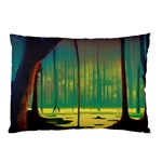 Nature Swamp Water Sunset Spooky Night Reflections Bayou Lake Pillow Case (Two Sides)