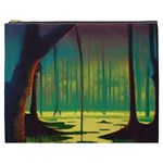 Nature Swamp Water Sunset Spooky Night Reflections Bayou Lake Cosmetic Bag (XXXL)