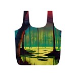 Nature Swamp Water Sunset Spooky Night Reflections Bayou Lake Full Print Recycle Bag (S)