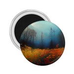 Wildflowers Field Outdoors Clouds Trees Cover Art Storm Mysterious Dream Landscape 2.25  Magnets