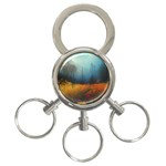 Wildflowers Field Outdoors Clouds Trees Cover Art Storm Mysterious Dream Landscape 3-Ring Key Chain