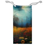 Wildflowers Field Outdoors Clouds Trees Cover Art Storm Mysterious Dream Landscape Jewelry Bag