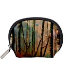 Woodland Woods Forest Trees Nature Outdoors Mist Moon Background Artwork Book Accessory Pouch (Small)