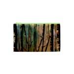 Woodland Woods Forest Trees Nature Outdoors Mist Moon Background Artwork Book Cosmetic Bag (XS)