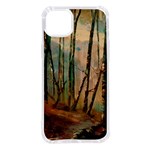 Woodland Woods Forest Trees Nature Outdoors Mist Moon Background Artwork Book iPhone 14 Plus TPU UV Print Case
