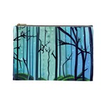 Nature Outdoors Night Trees Scene Forest Woods Light Moonlight Wilderness Stars Cosmetic Bag (Large)