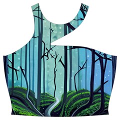 Nature Outdoors Night Trees Scene Forest Woods Light Moonlight Wilderness Stars Cut Out Top from UrbanLoad.com Front
