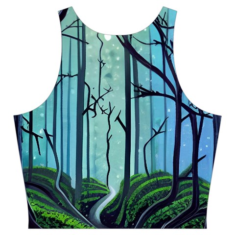 Nature Outdoors Night Trees Scene Forest Woods Light Moonlight Wilderness Stars Cut Out Top from UrbanLoad.com Back
