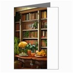 Room Interior Library Books Bookshelves Reading Literature Study Fiction Old Manor Book Nook Reading Greeting Cards (Pkg of 8)