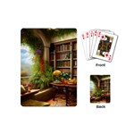 Room Interior Library Books Bookshelves Reading Literature Study Fiction Old Manor Book Nook Reading Playing Cards Single Design (Mini)