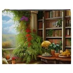 Room Interior Library Books Bookshelves Reading Literature Study Fiction Old Manor Book Nook Reading Cosmetic Bag (XXXL)