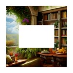 Room Interior Library Books Bookshelves Reading Literature Study Fiction Old Manor Book Nook Reading White Box Photo Frame 4  x 6 