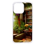 Room Interior Library Books Bookshelves Reading Literature Study Fiction Old Manor Book Nook Reading iPhone 14 Pro Max TPU UV Print Case
