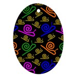 Pattern Repetition Snail Blue Ornament (Oval)