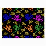 Pattern Repetition Snail Blue Large Glasses Cloth (2 Sides)