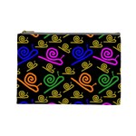 Pattern Repetition Snail Blue Cosmetic Bag (Large)