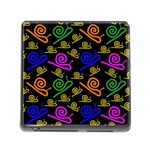 Pattern Repetition Snail Blue Memory Card Reader (Square 5 Slot)