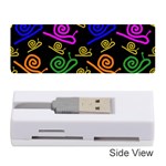 Pattern Repetition Snail Blue Memory Card Reader (Stick)