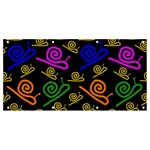 Pattern Repetition Snail Blue Banner and Sign 8  x 4 