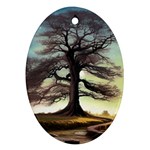 Nature Outdoors Cellphone Wallpaper Background Artistic Artwork Starlight Book Cover Wilderness Land Ornament (Oval)