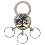 Nature Outdoors Cellphone Wallpaper Background Artistic Artwork Starlight Book Cover Wilderness Land 3-Ring Key Chain