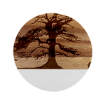 Nature Outdoors Cellphone Wallpaper Background Artistic Artwork Starlight Book Cover Wilderness Land Marble Wood Coaster (Round)
