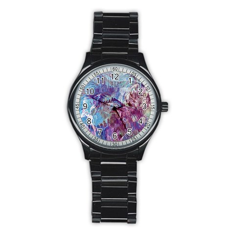 Blend Marbling Stainless Steel Round Watch from UrbanLoad.com Front