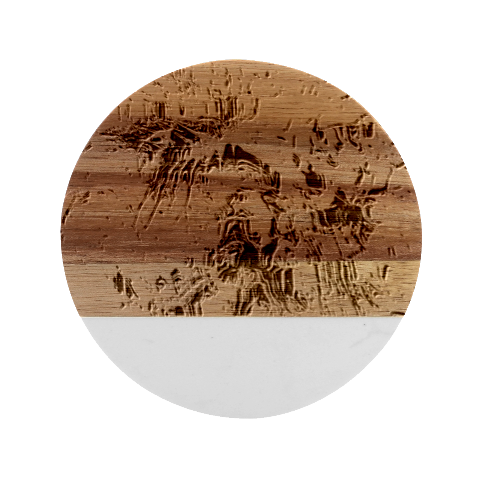 Blend Marbling Marble Wood Coaster (Round) from UrbanLoad.com Front