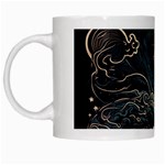 Starry Sky Moon Space Cosmic Galaxy Nature Art Clouds Art Nouveau Abstract White Mug