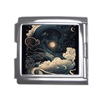 Starry Sky Moon Space Cosmic Galaxy Nature Art Clouds Art Nouveau Abstract Mega Link Italian Charm (18mm)