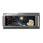 Starry Sky Moon Space Cosmic Galaxy Nature Art Clouds Art Nouveau Abstract Superlink Italian Charm (9mm)