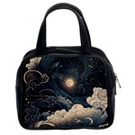 Starry Sky Moon Space Cosmic Galaxy Nature Art Clouds Art Nouveau Abstract Classic Handbag (Two Sides)