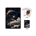 Starry Sky Moon Space Cosmic Galaxy Nature Art Clouds Art Nouveau Abstract Playing Cards Single Design (Mini)