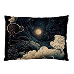 Starry Sky Moon Space Cosmic Galaxy Nature Art Clouds Art Nouveau Abstract Pillow Case (Two Sides)